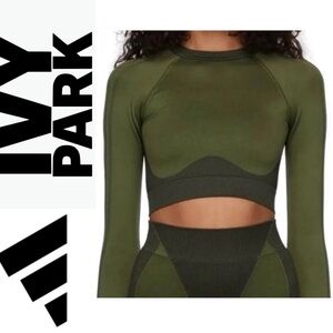 IVY PARK Olive Green Crop Top